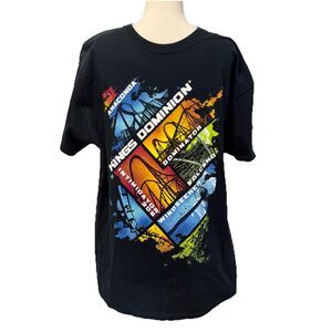 CEDAR FAIR Kings Dominion T-Shirt XL Volcano Anaconda Dominator Rollercoaster
